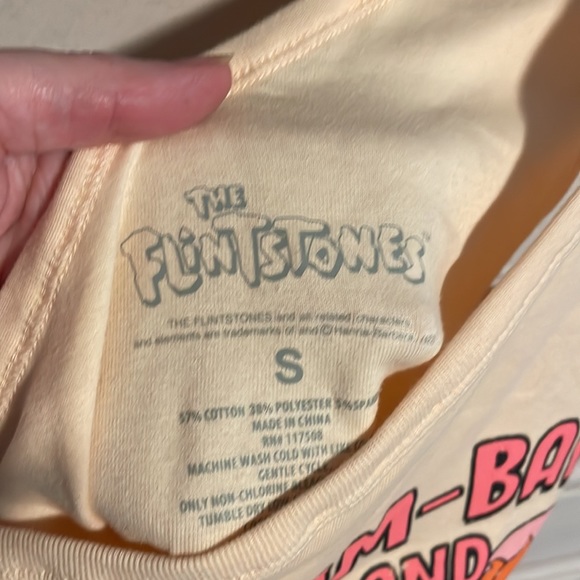 Flintstones and Bam Bam cute one shoulder crop top small new - Picture 4 of 5